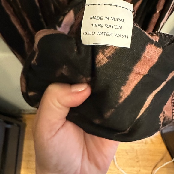 Tie dye long cardigan. Stretchy jersey.  Looks great with black t and tights. - Picture 3 of 3